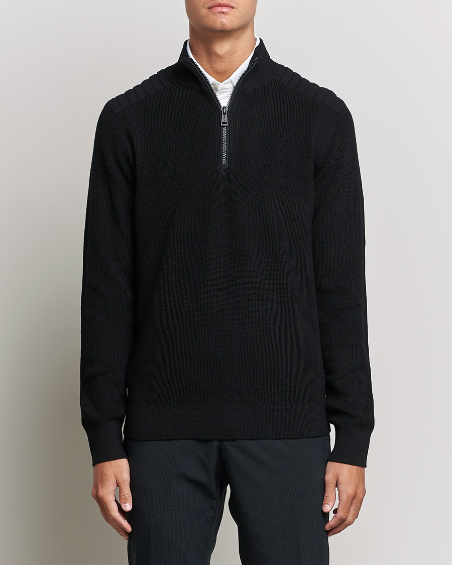 Herren | Pullover | RLX Ralph Lauren | Merino Half Zip Sweater Black