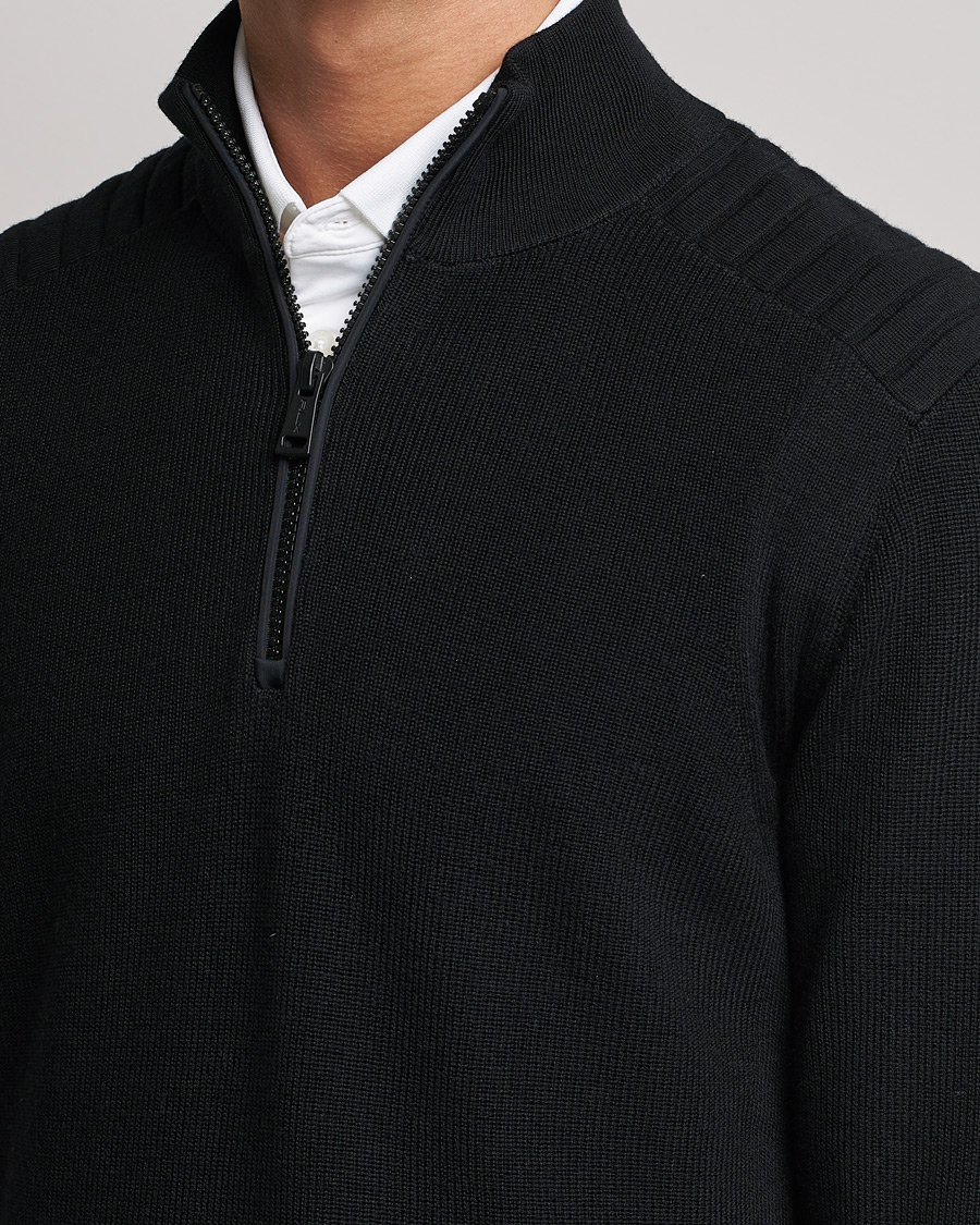 Herren | Pullover | RLX Ralph Lauren | Merino Half Zip Sweater Black