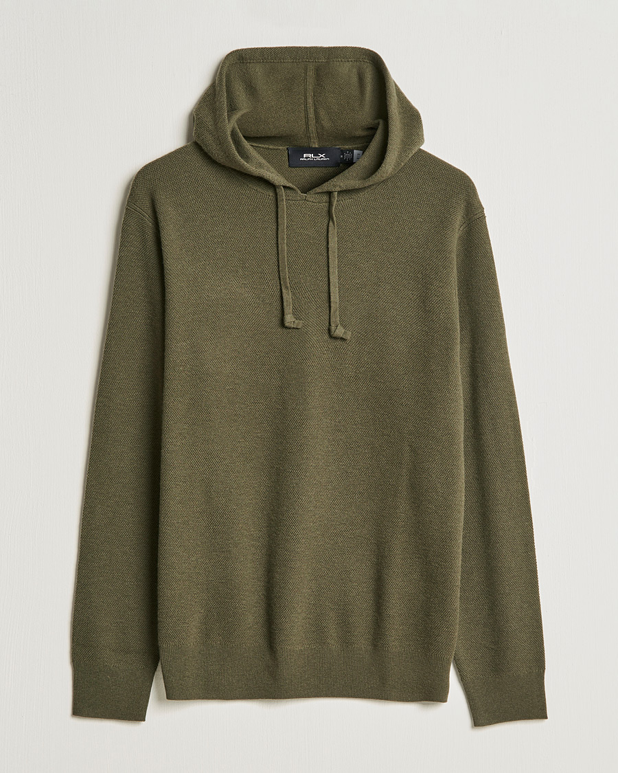 Herren | Pullover | RLX Ralph Lauren | Cashmere Hoodie Defender Green