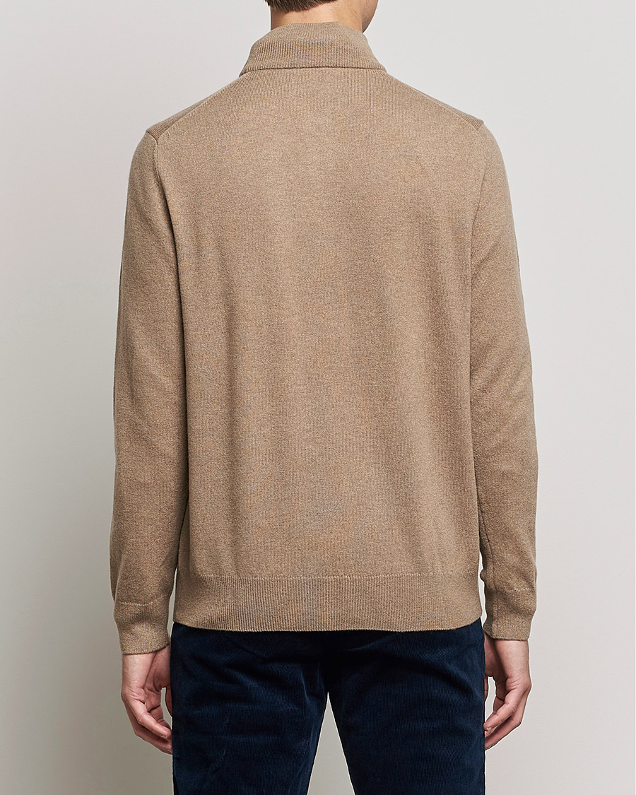 Herren | Pullover | Polo Ralph Lauren | Merino Half Zip Sweater Honey Brown Heather