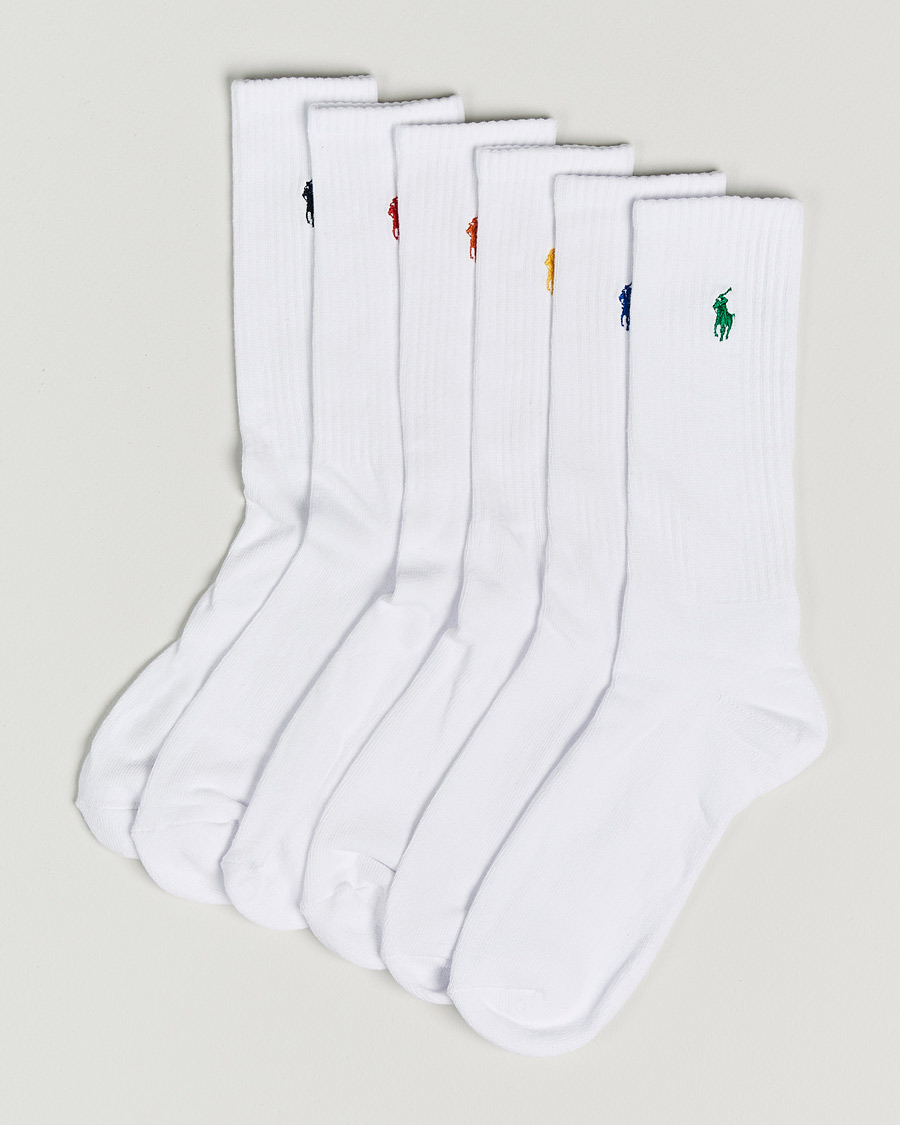 Herren | Unterwäsche | Polo Ralph Lauren | 6-Pack Cotton Crew Socks White