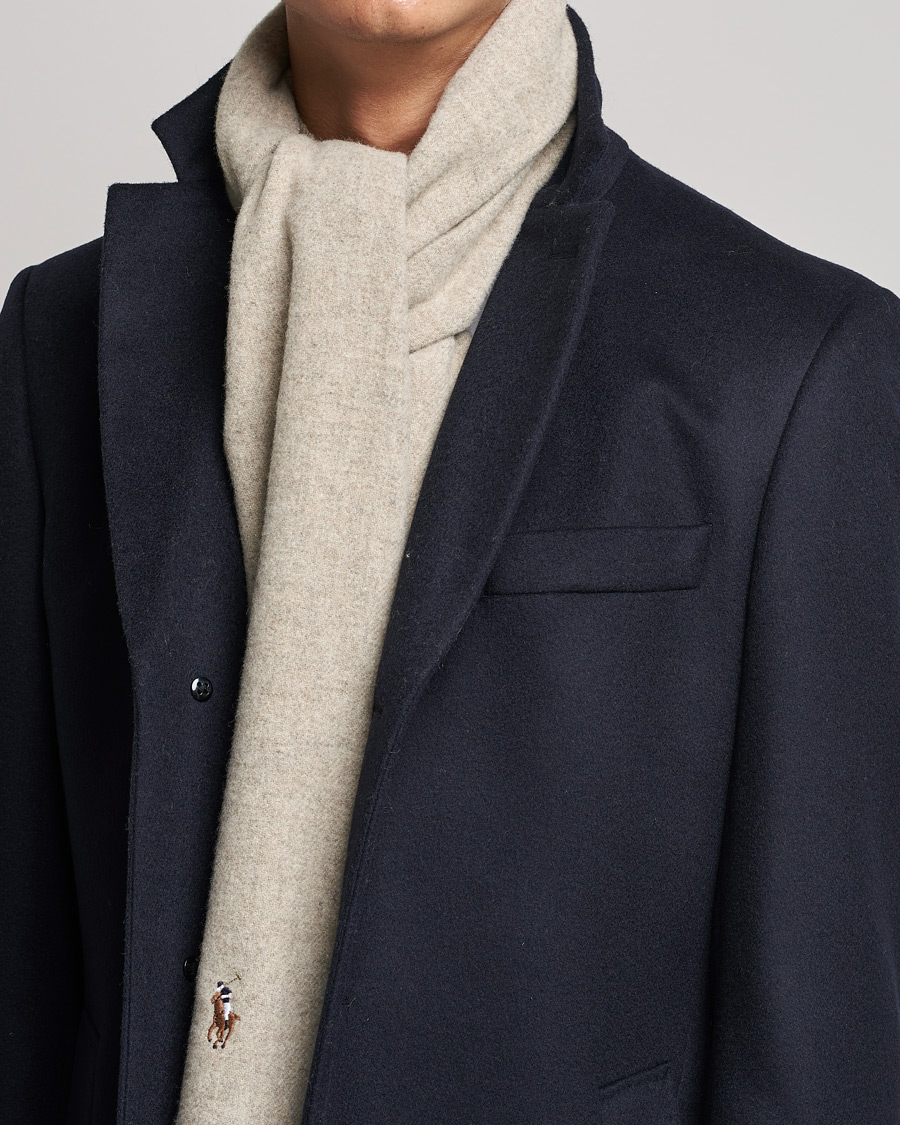 Herren | Polo Ralph Lauren Signature Wool Scarf Oatmeal Heather | Polo Ralph Lauren | Signature Wool Scarf Oatmeal Heather