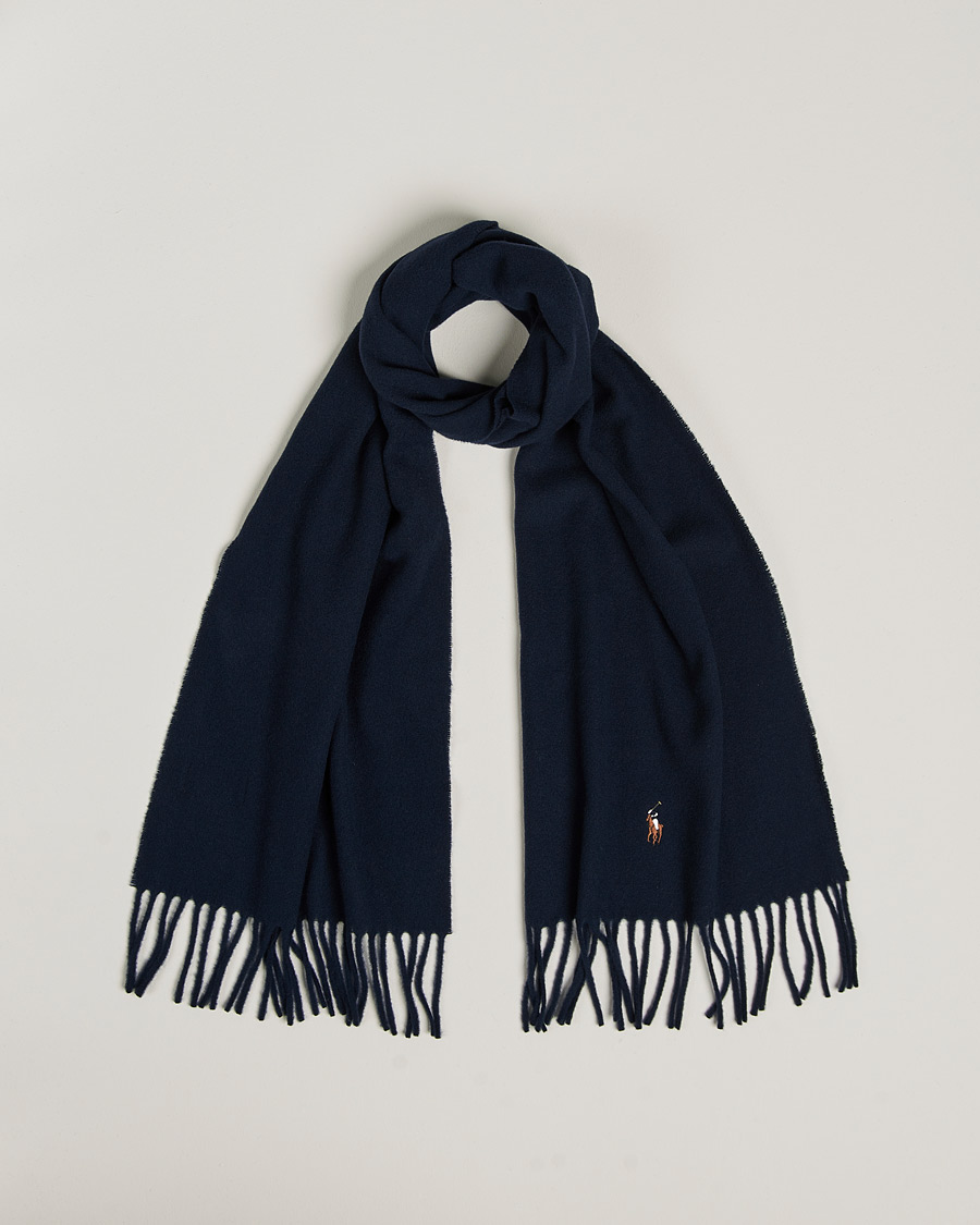 Herren | Polo Ralph Lauren Signature Wool Scarf Hunter Navy | Polo Ralph Lauren | Signature Wool Scarf Hunter Navy