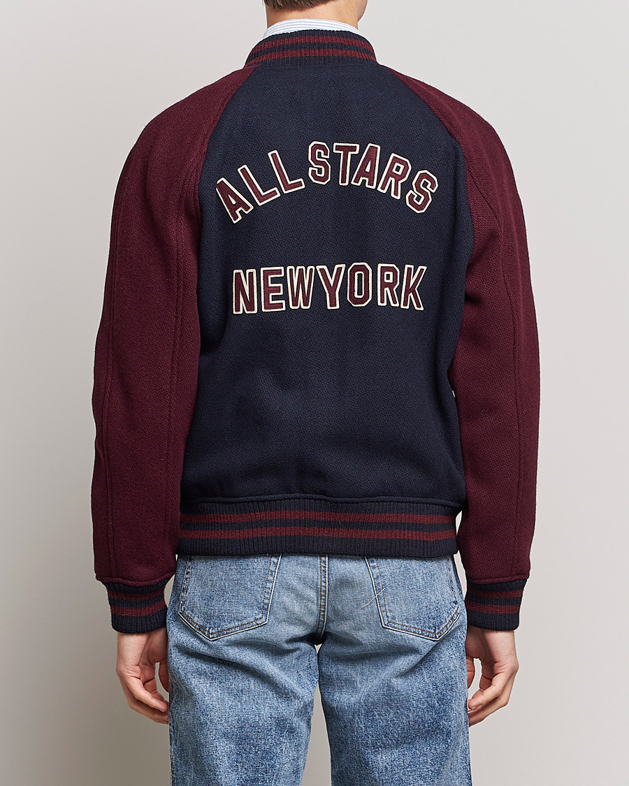 Herren | Jacken | Polo Ralph Lauren | Varsity Lined Bomber Jacket Hunter Navy/Rich Ruby