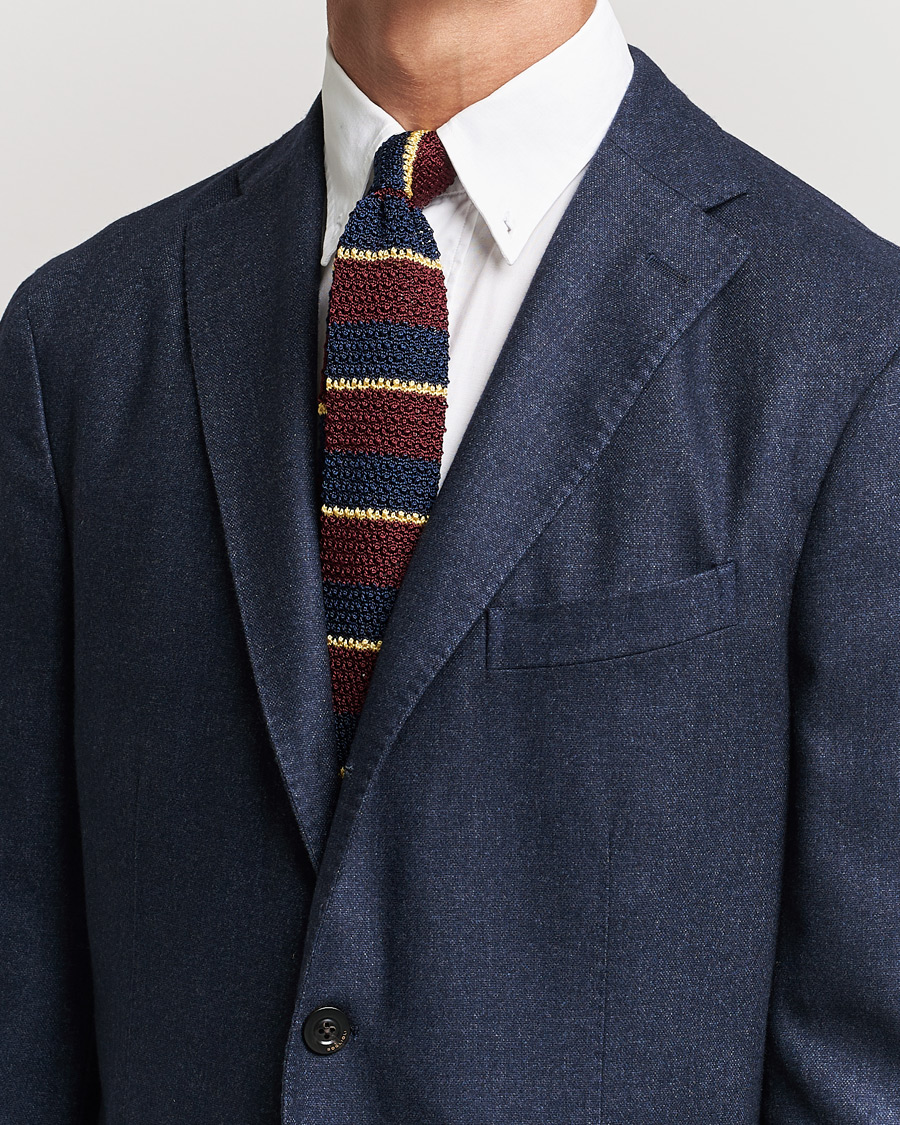 Herren | Krawatten | Polo Ralph Lauren | Polo Ralph LaurenRegim Knitted TieWine/Navy/Gold