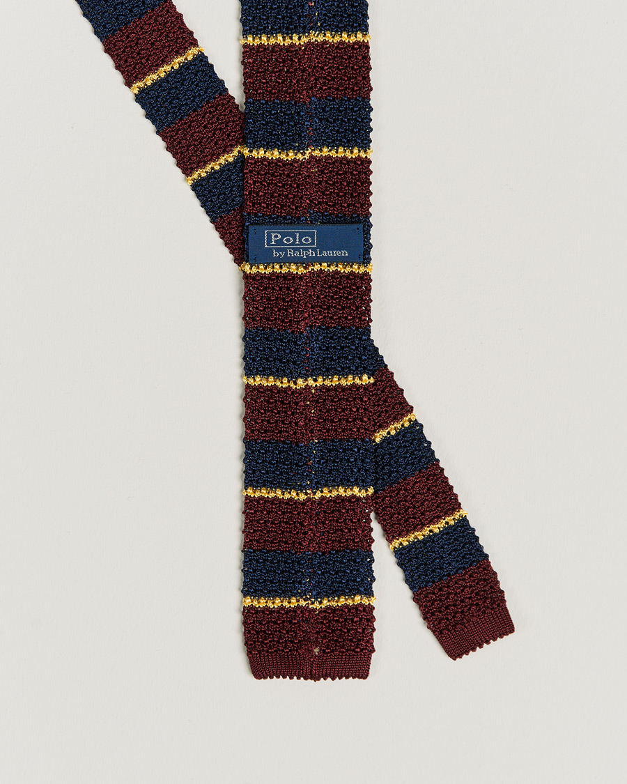 Herren | Krawatten | Polo Ralph Lauren | Polo Ralph LaurenRegim Knitted TieWine/Navy/Gold