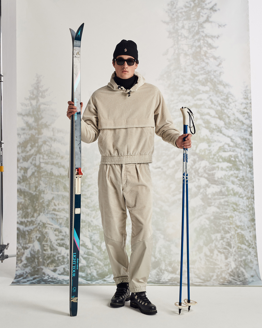 Herren | Jacken | Moncler Grenoble | Stretch Corduroy Hoodie Off White