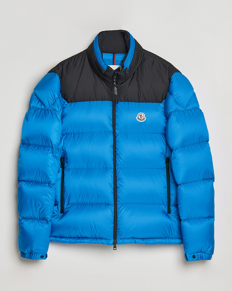 Herren | Jacken | Moncler | Peuplier Down Jacket Black/Sky Blue