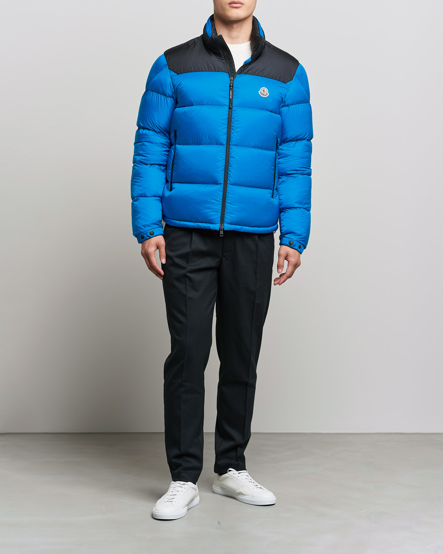 Herren | Jacken | Moncler | Peuplier Down Jacket Black/Sky Blue