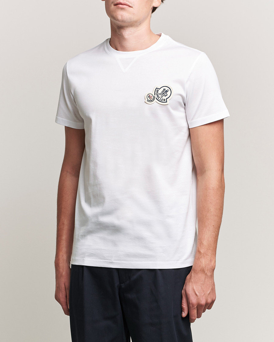 Herren | T-Shirts | Moncler | Double Logo T-Shirt White