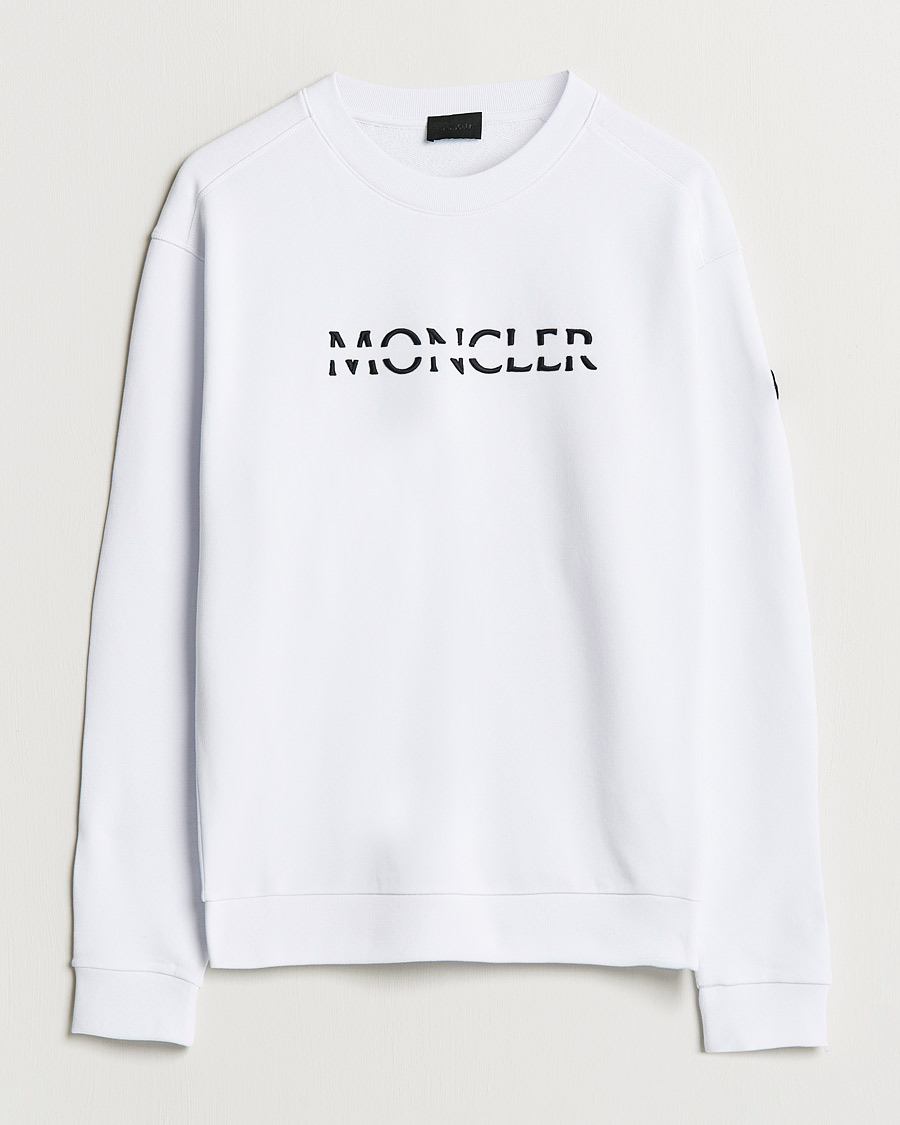 Herren | Pullover | Moncler | Lettering Sweatshirt White