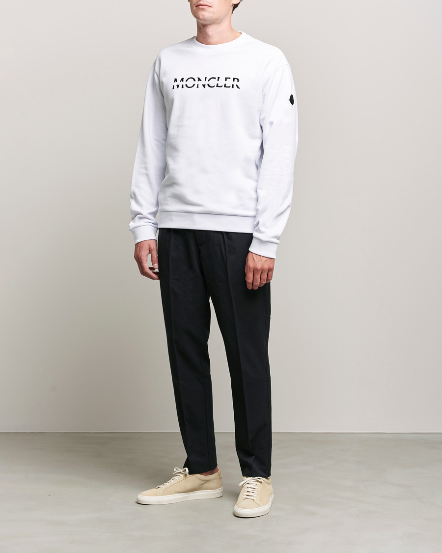 Herren | Pullover | Moncler | Lettering Sweatshirt White