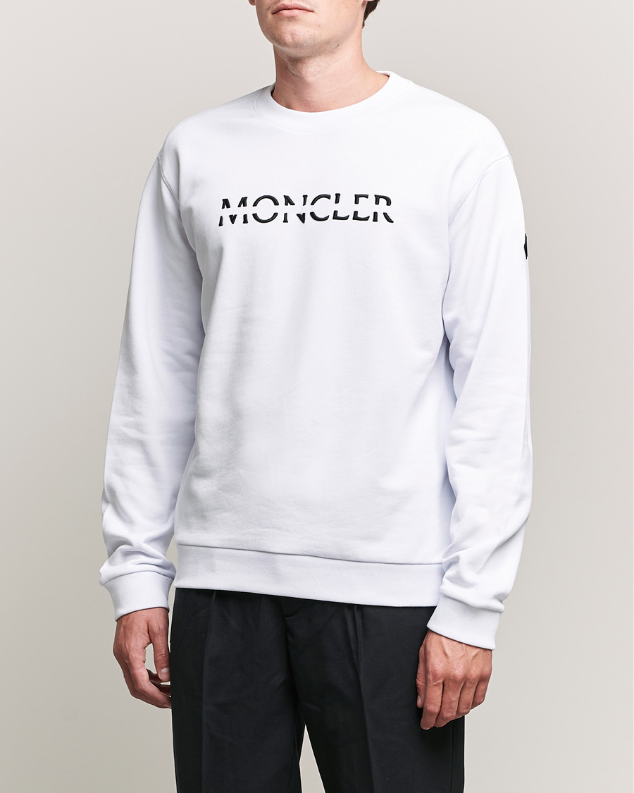Herren | Pullover | Moncler | Lettering Sweatshirt White