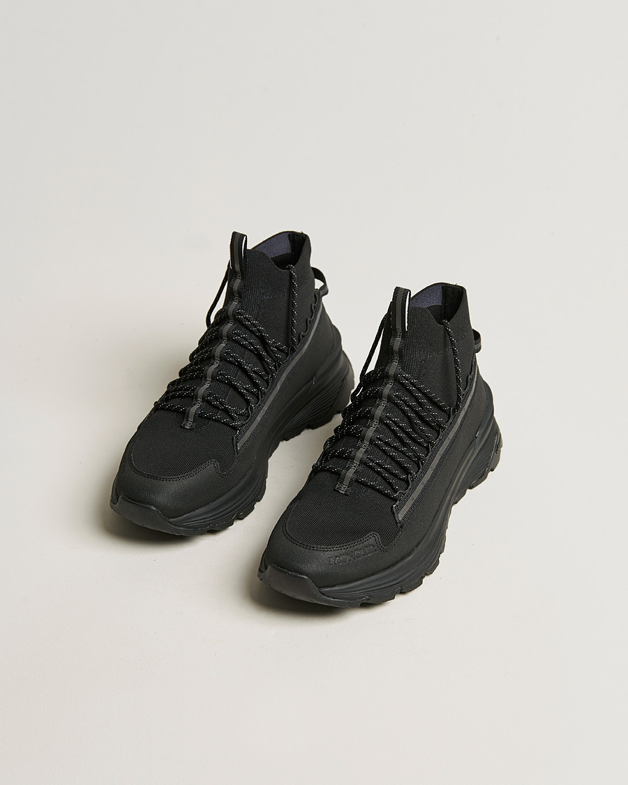 Herren | Moncler Knit High Running Sneakers Black | Moncler | Knit High Running Sneakers Black