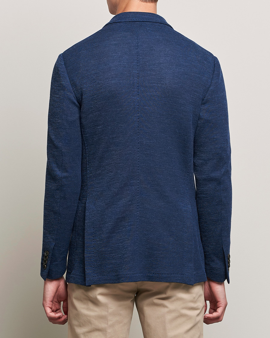 Herren | Sakkos | Canali | Structured Wool Jersey Jacket Dark Blue