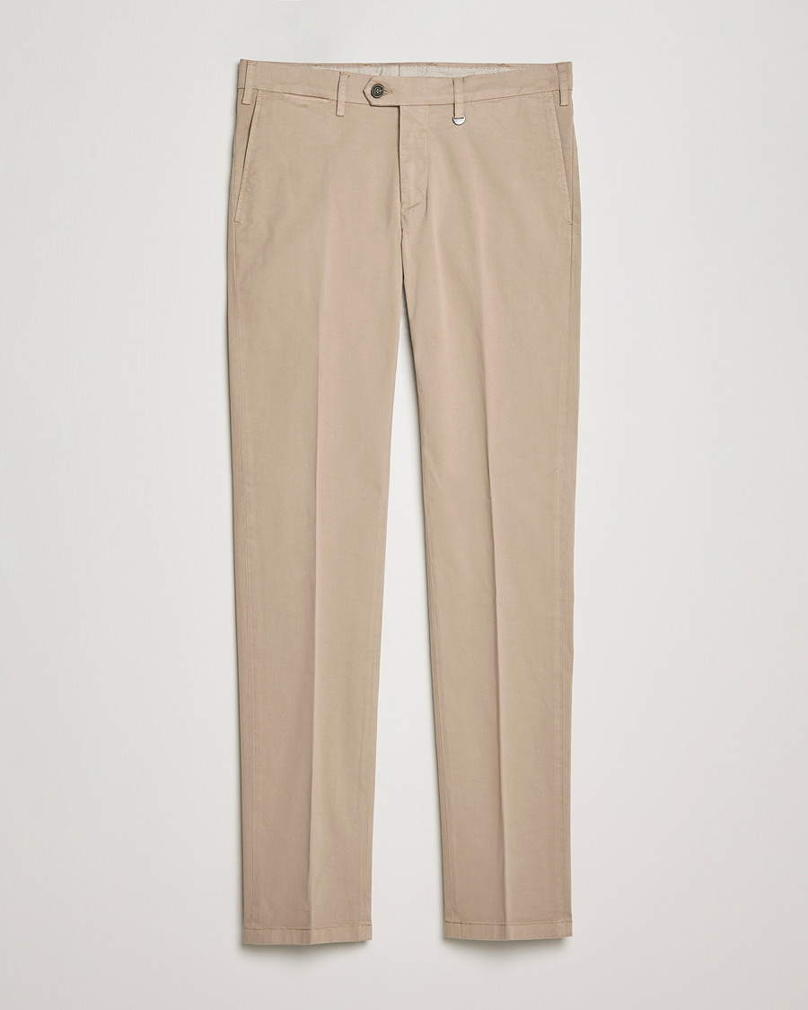 Herren | Hosen | Canali | Slim Fit Twill Cotton Chinos Beige