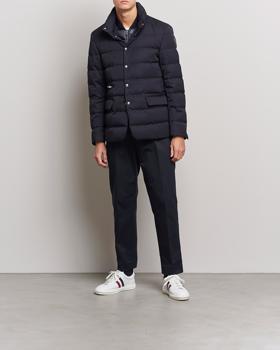 Herren | Jacken | Moncler | Bess Flannel Down Blazer Navy
