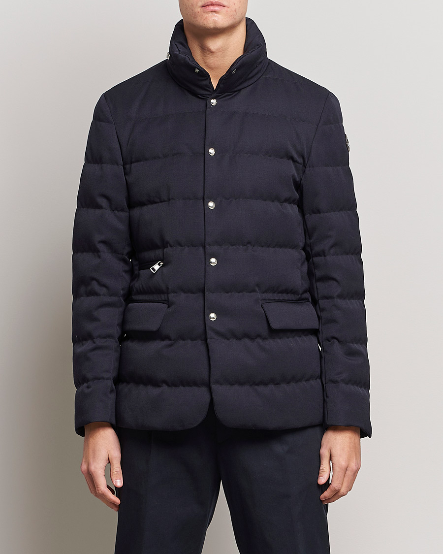 Herren | Jacken | Moncler | Bess Flannel Down Blazer Navy