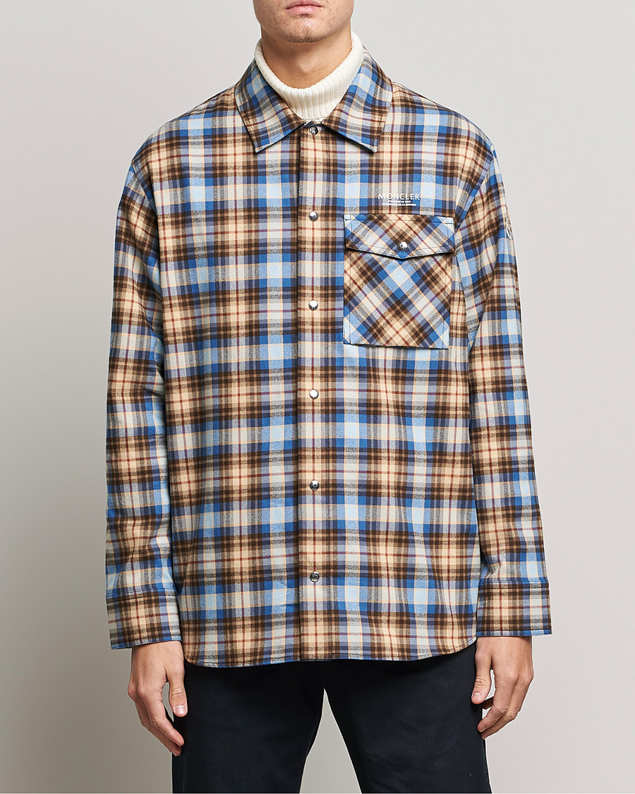 Herren | Hemden | Moncler | Checked Overshirt Beige