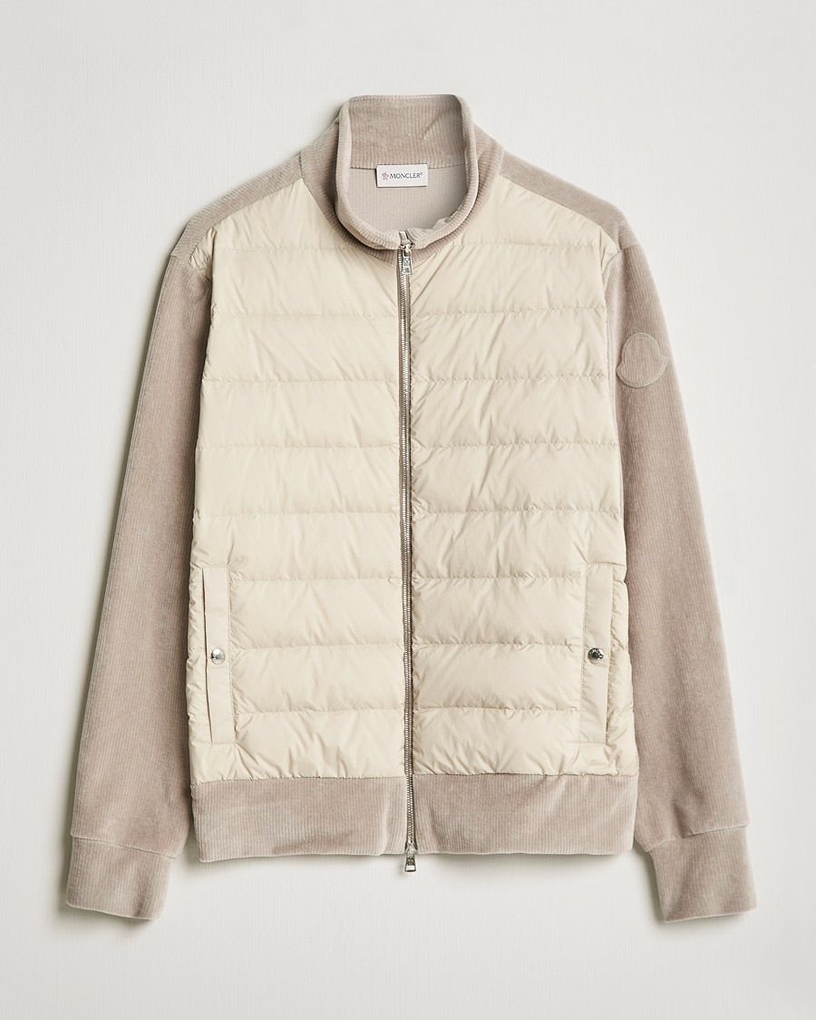 Herren | Pullover | Moncler | Corduroy Zip Cardigan Light Beige