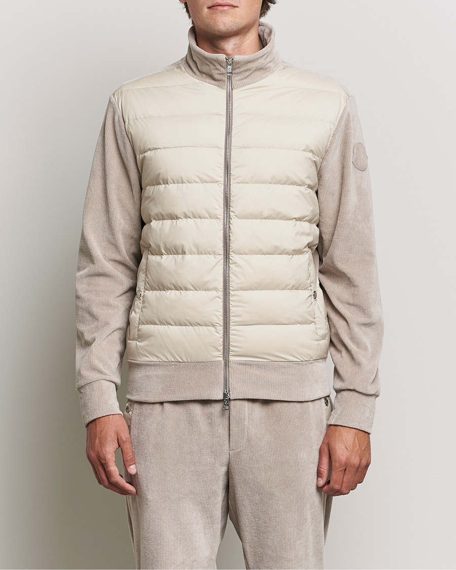 Herren | Pullover | Moncler | Corduroy Zip Cardigan Light Beige