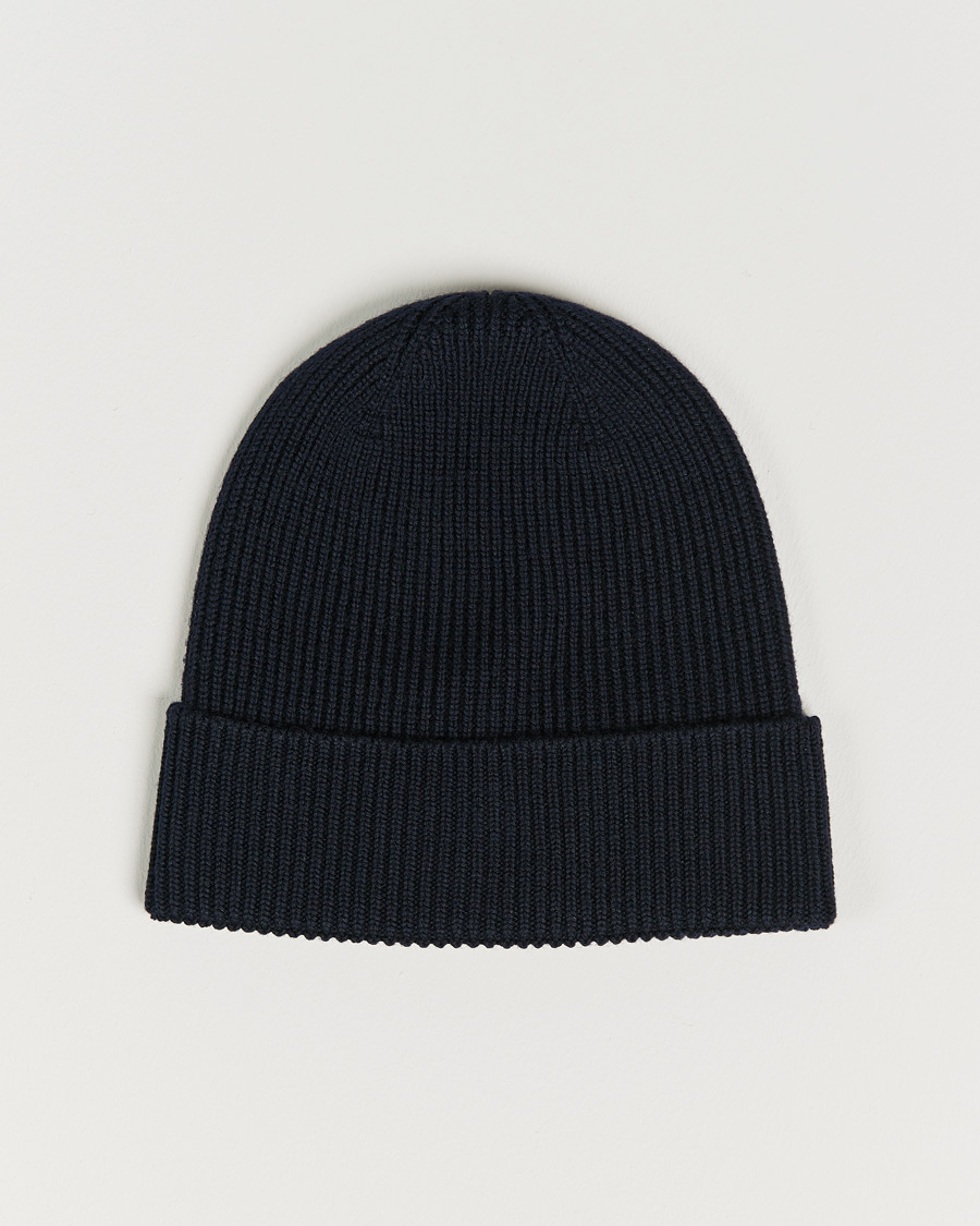 Herren | Mützen | Moncler | Rib Wool Beanie Navy