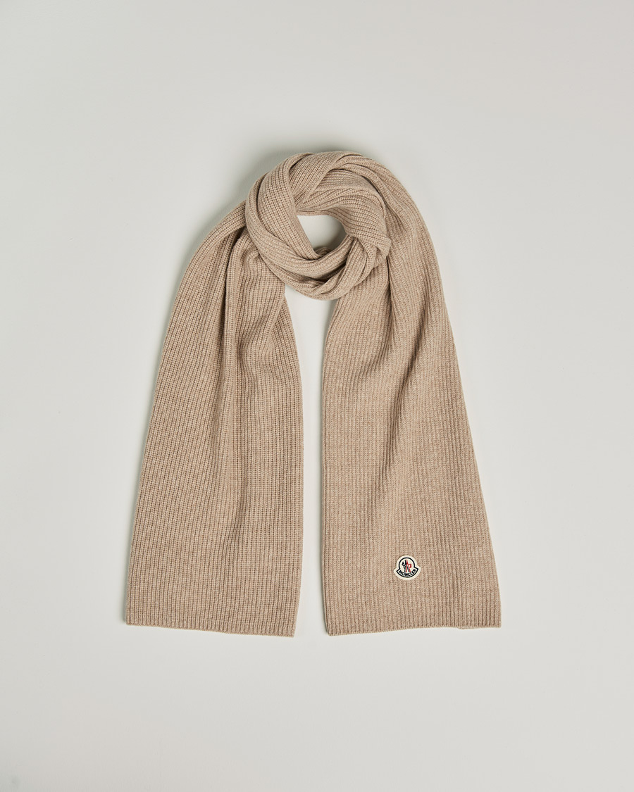 Herren | Moncler Cashmere Scarf Beige | Moncler | Cashmere Scarf Beige