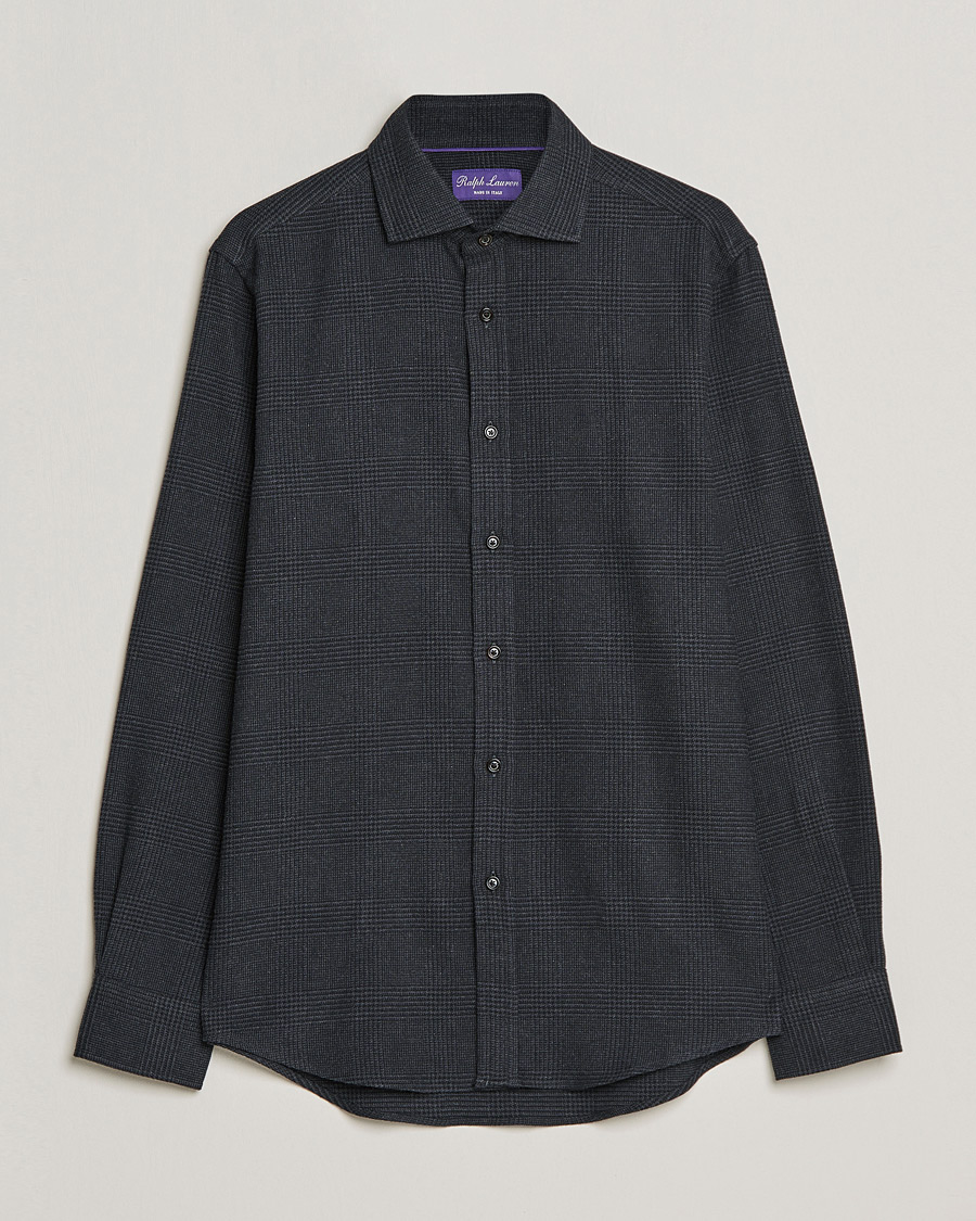 Herren | Hemden | Ralph Lauren Purple Label | Flannel Sport Shirt Dark Grey