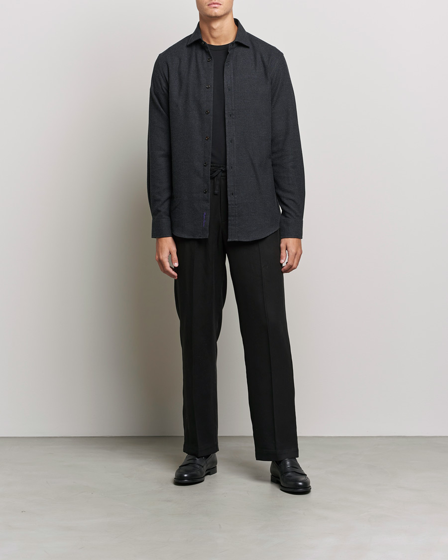 Herren | Hemden | Ralph Lauren Purple Label | Flannel Sport Shirt Dark Grey
