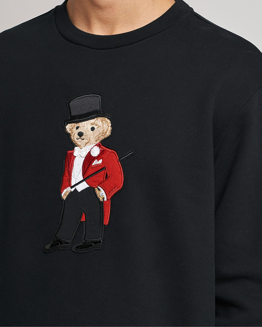 Herren | Pullover | Ralph Lauren Purple Label | Lux Fleece Bear Sweatshirt Black