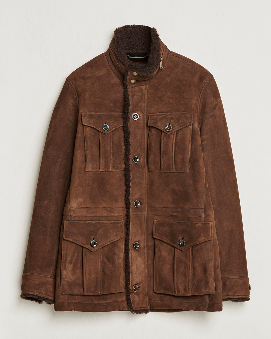 Herren | Jacken | Ralph Lauren Purple Label | Shearling Field Jacket Chestnut