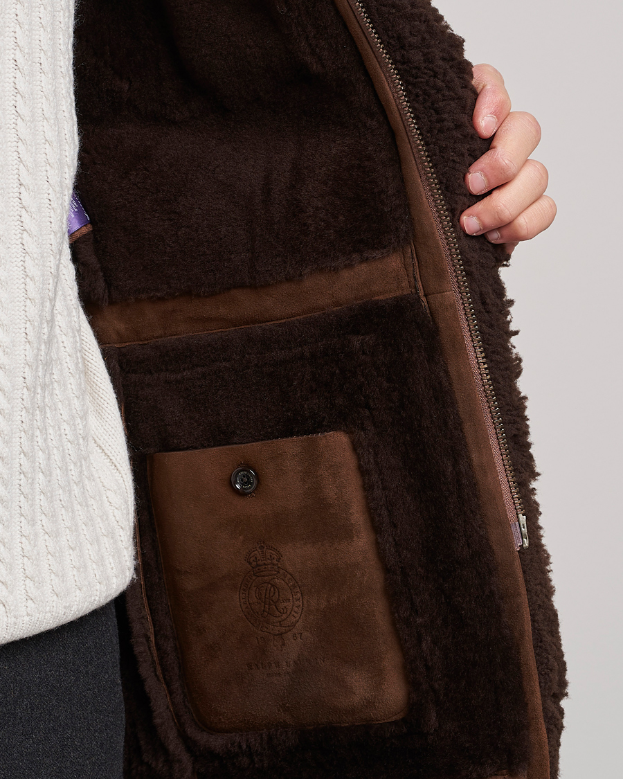 Herren | Jacken | Ralph Lauren Purple Label | Shearling Field Jacket Chestnut
