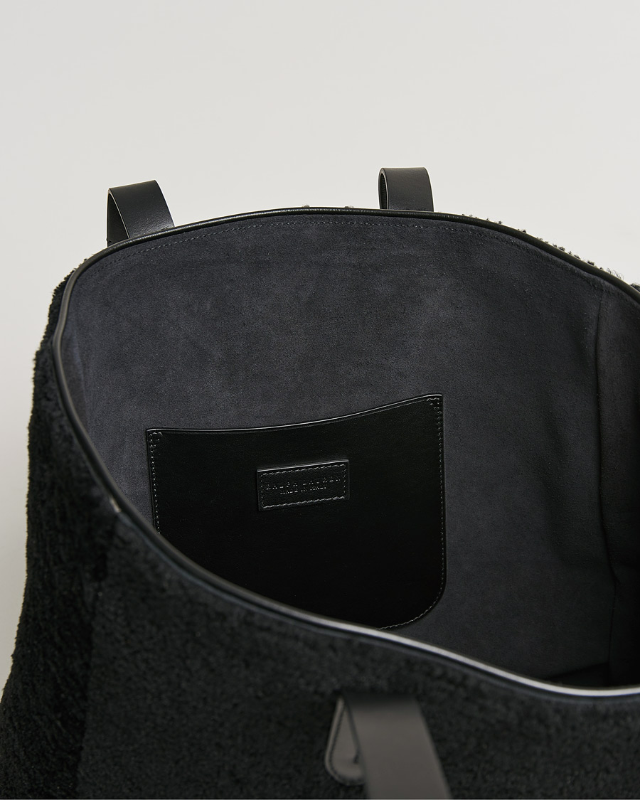 Herren | Ralph Lauren Purple Label Shearling Tote Bag Black | Ralph Lauren Purple Label | Shearling Tote Bag Black