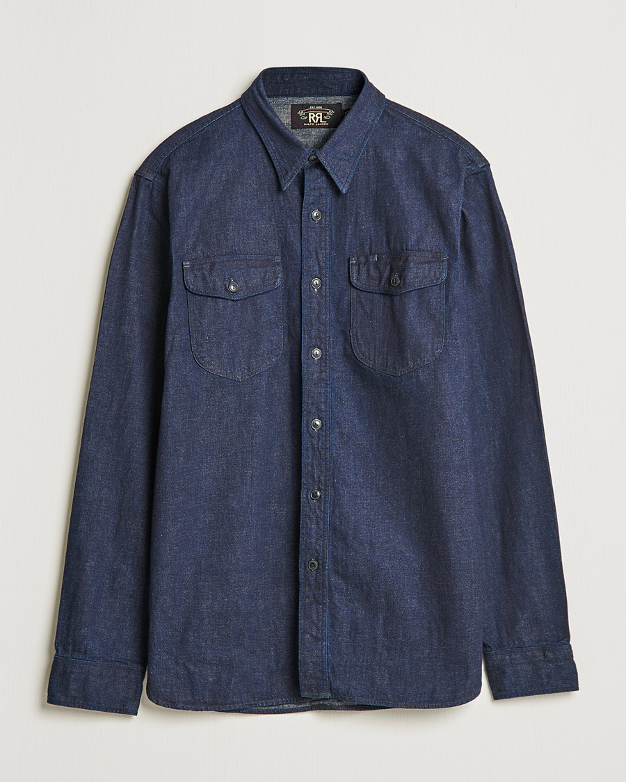 Herren | Hemden | RRL | Preston Denim Work Shirt Rinse Wash