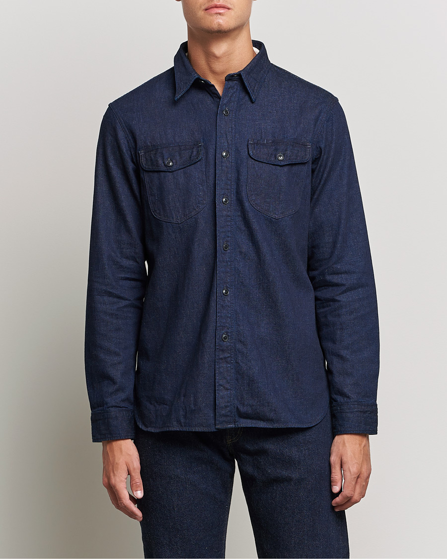 Herren | Hemden | RRL | Preston Denim Work Shirt Rinse Wash