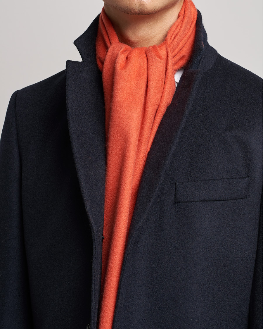 Herren | Johnstons of Elgin Cashmere Scarf Orange | Johnstons of Elgin | Cashmere Scarf Orange