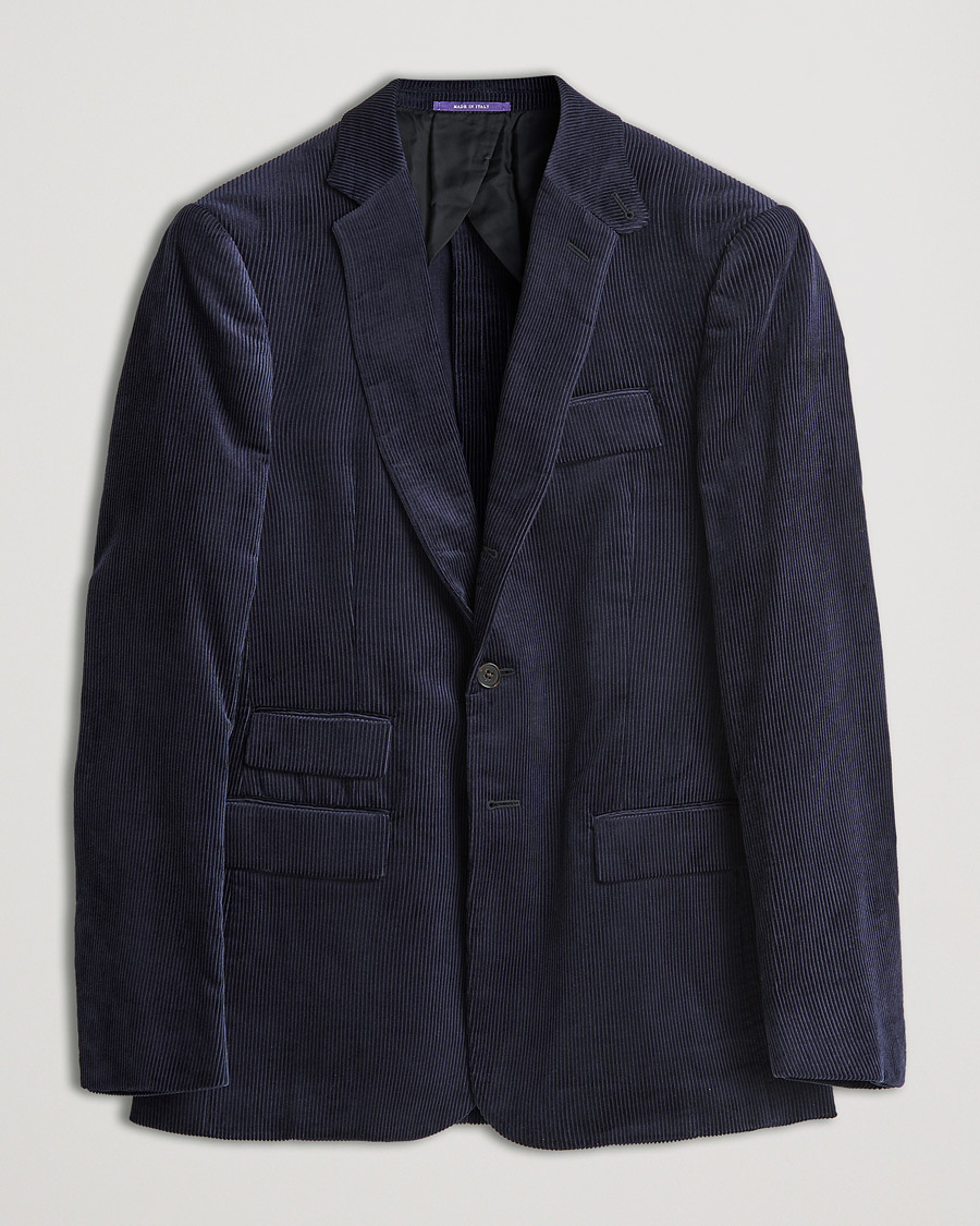 Herren | Sakkos | Ralph Lauren Purple Label | Wale Corduroy Blazer Chairman Navy