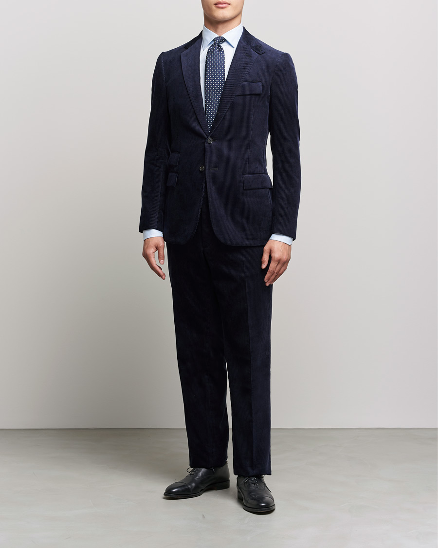 Herren | Sakkos | Ralph Lauren Purple Label | Wale Corduroy Blazer Chairman Navy