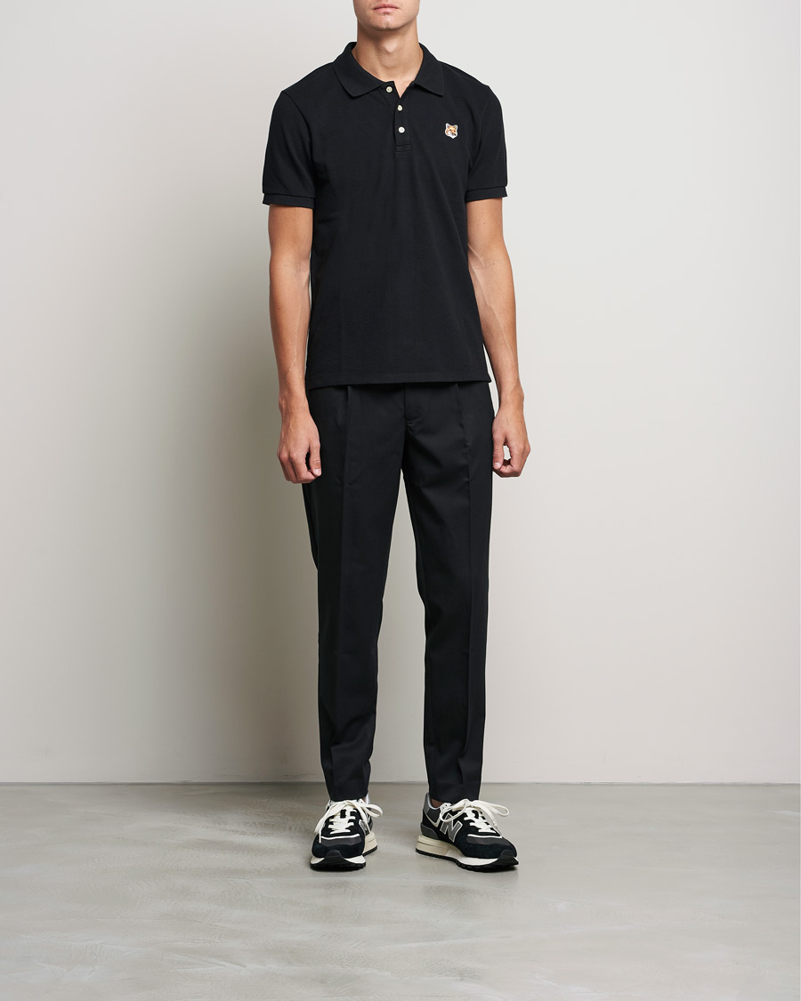 Herren | Poloshirts | Maison Kitsuné | Fox Head Polo Black
