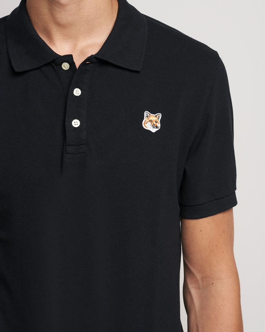 Herren | Poloshirts | Maison Kitsuné | Fox Head Polo Black