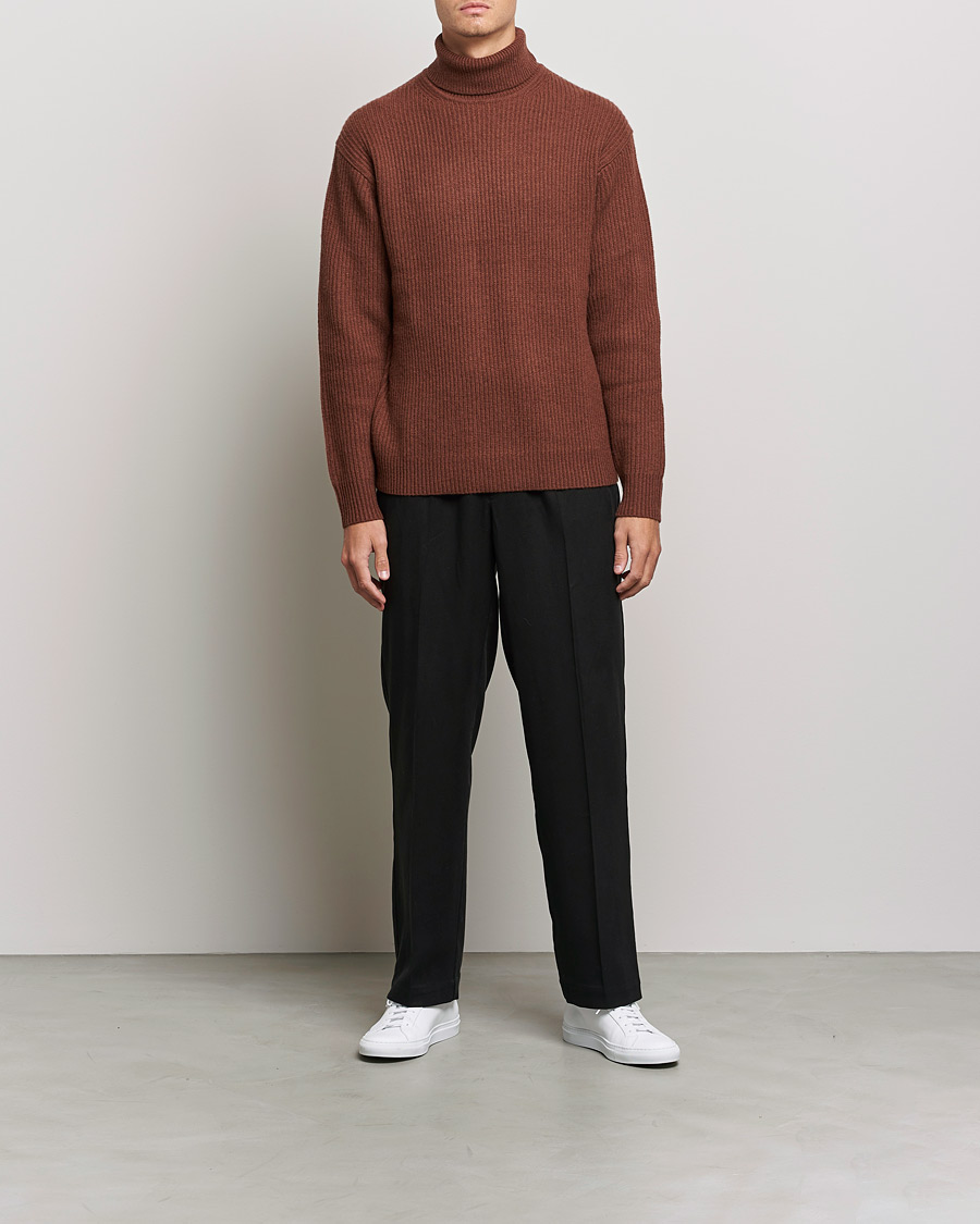 Herren | Pullover | Samsøe Samsøe | Samsøe & Samsøe Logan Heavy Knitted Roll Neck Cappuccino