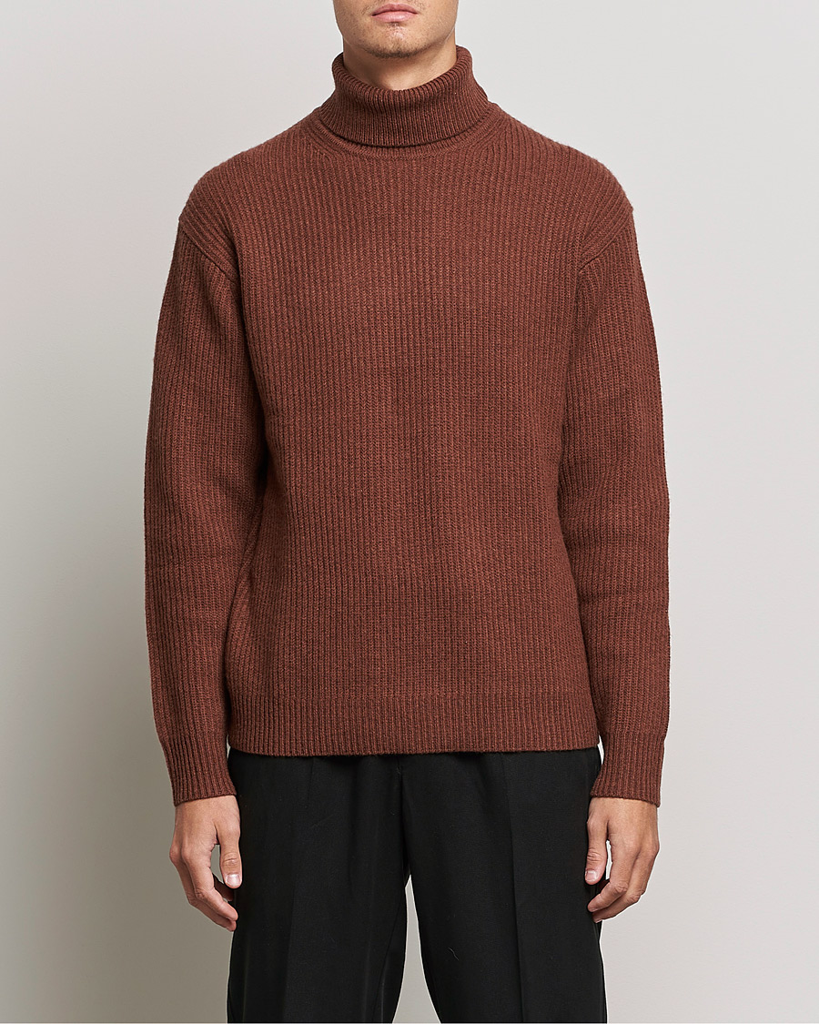 Herren | Pullover | Samsøe Samsøe | Samsøe & Samsøe Logan Heavy Knitted Roll Neck Cappuccino