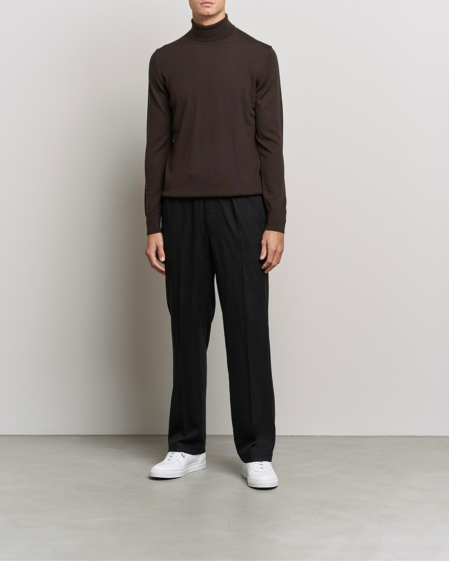 Herren | Pullover | Samsøe Samsøe | Samsøe & Samsøe Flemming Superfine Merino Wool Roll Neck Mole