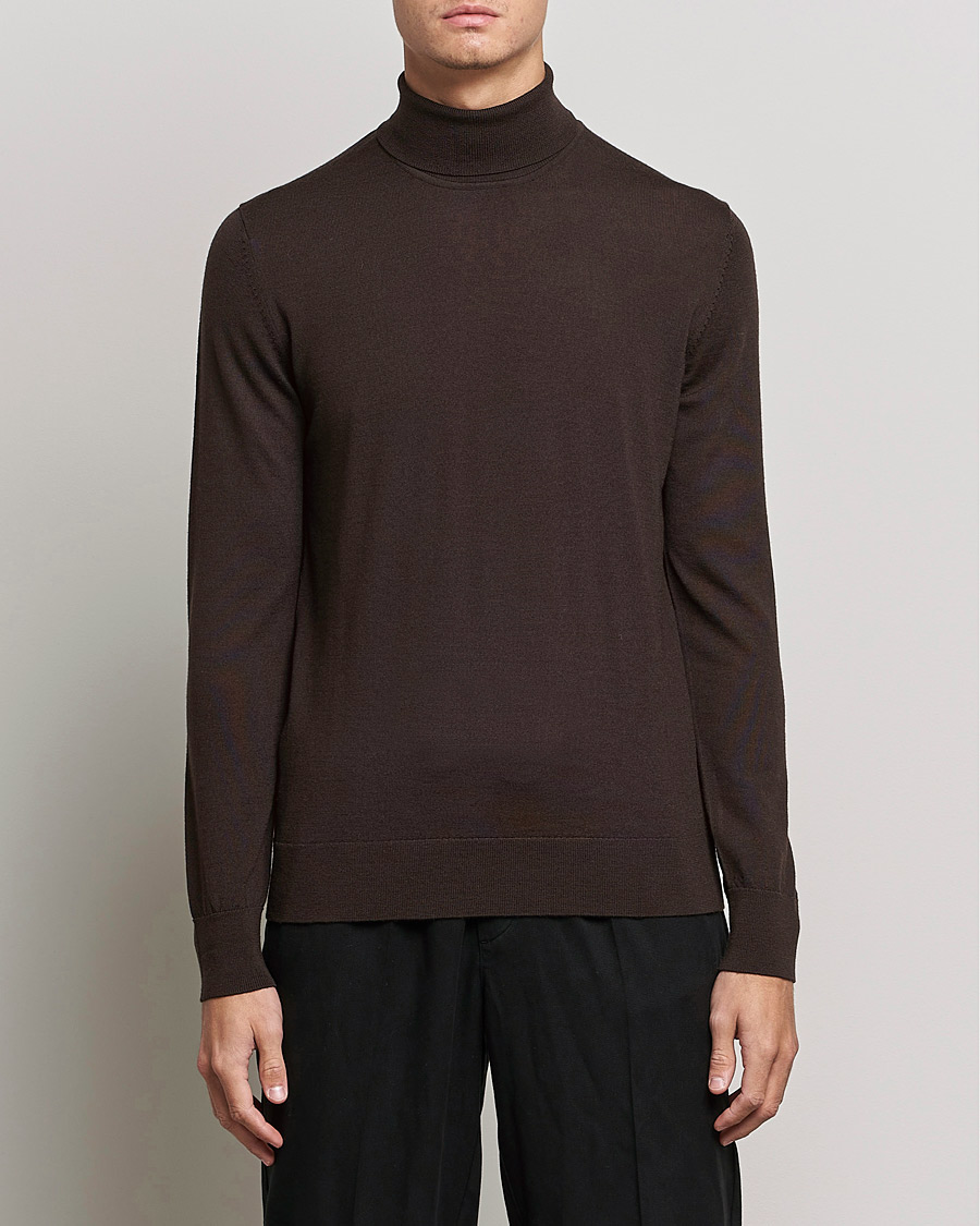 Herren | Pullover | Samsøe Samsøe | Samsøe & Samsøe Flemming Superfine Merino Wool Roll Neck Mole
