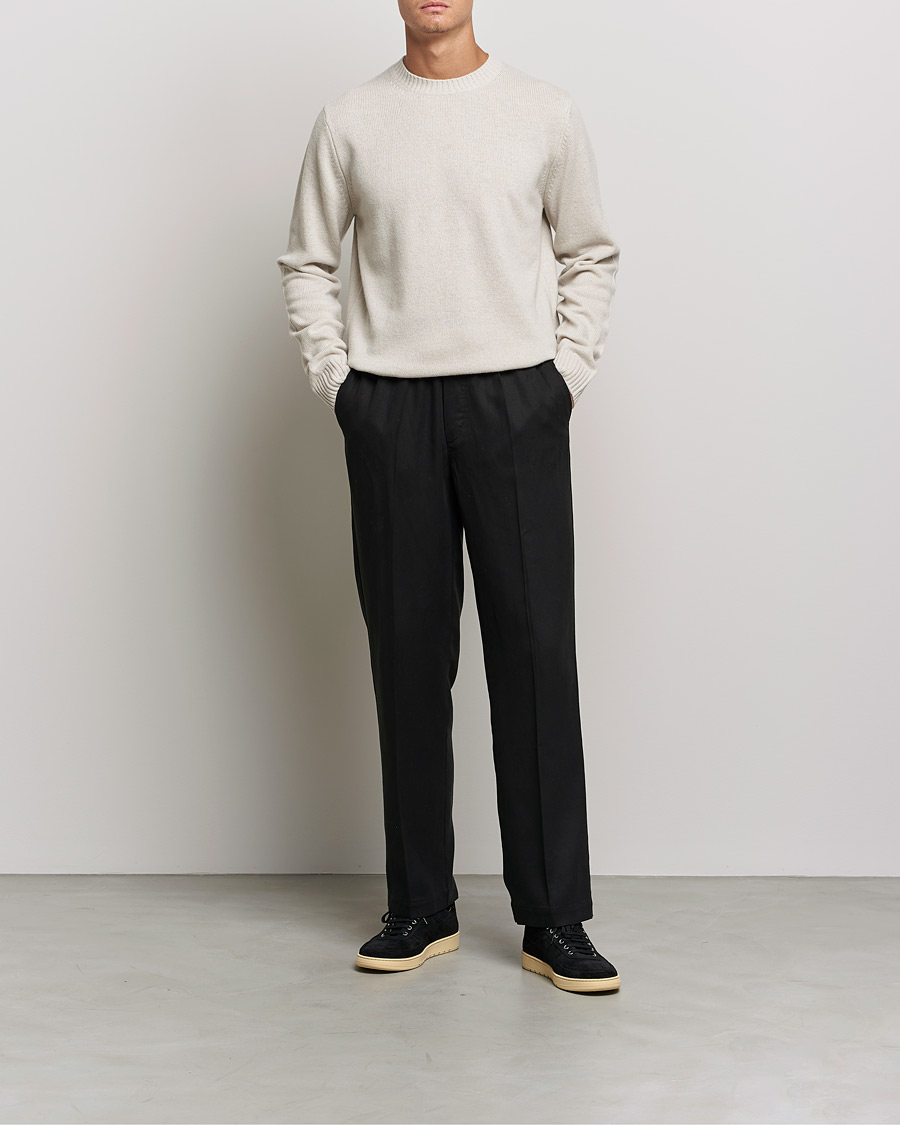 Herren | Pullover | Samsøe Samsøe | Samsøe & Samsøe Syllie Wool Crew Neck Oatmeal