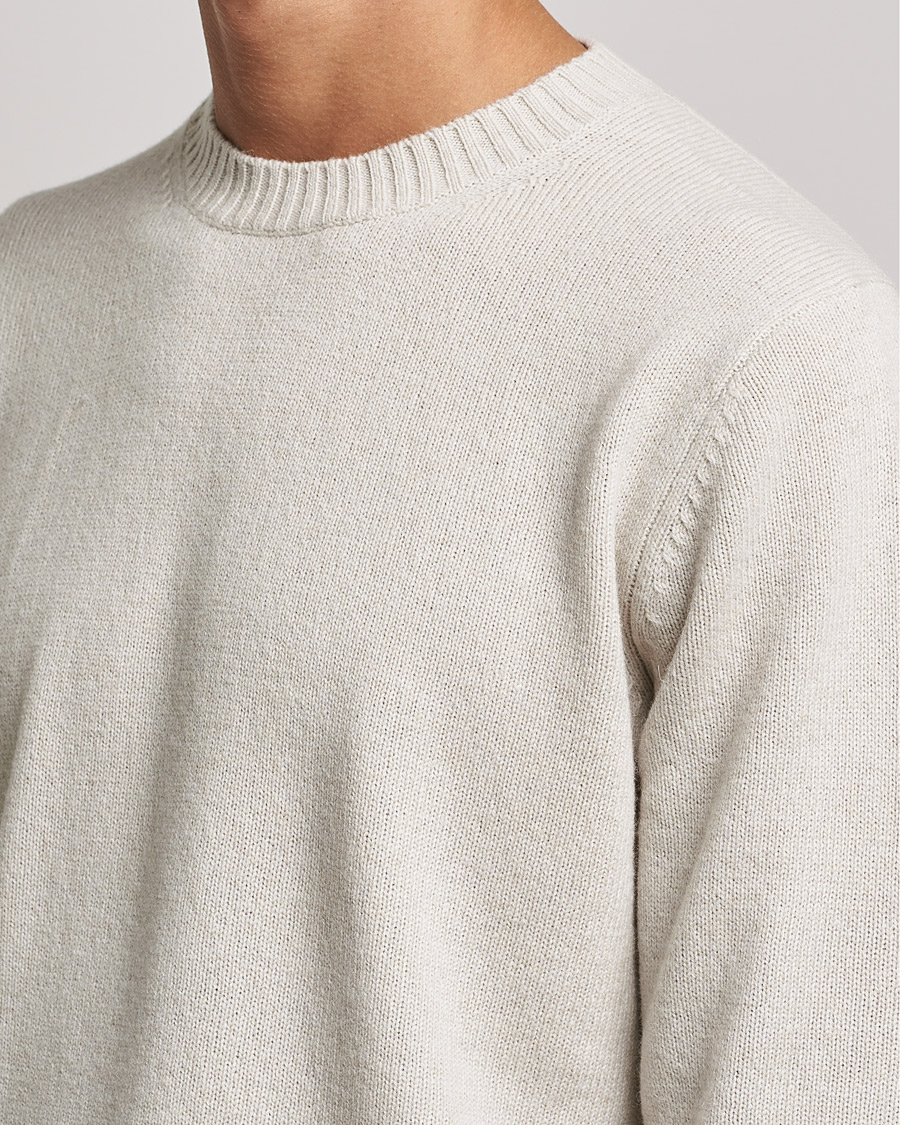 Herren | Pullover | Samsøe Samsøe | Samsøe & Samsøe Syllie Wool Crew Neck Oatmeal