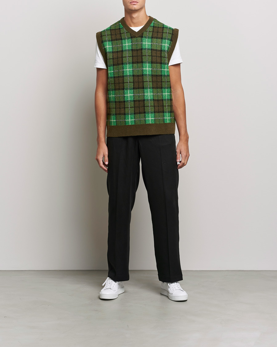 Herren | Pullover | Samsøe Samsøe | Samsøe & Samsøe James Fine Merino Knitted Vest Medium Green