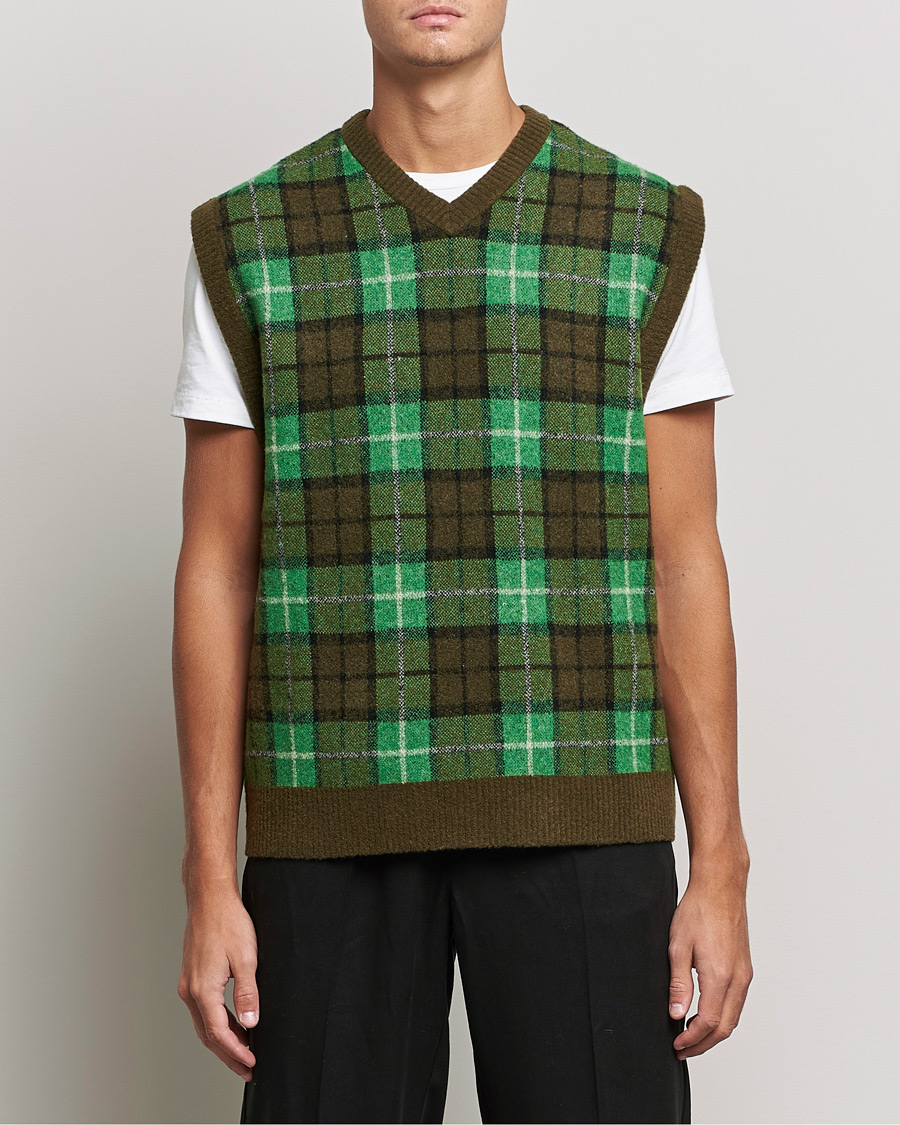 Herren | Pullover | Samsøe Samsøe | Samsøe & Samsøe James Fine Merino Knitted Vest Medium Green