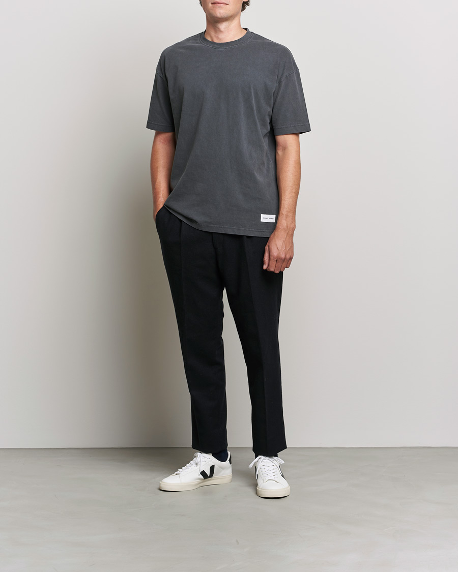 Herren | T-Shirts | Samsøe Samsøe | Samsøe & Samsøe Pigment Organic Cotton T-Shirt Black