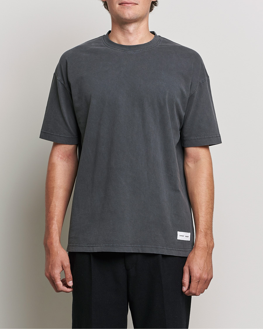 Herren | T-Shirts | Samsøe Samsøe | Samsøe & Samsøe Pigment Organic Cotton T-Shirt Black